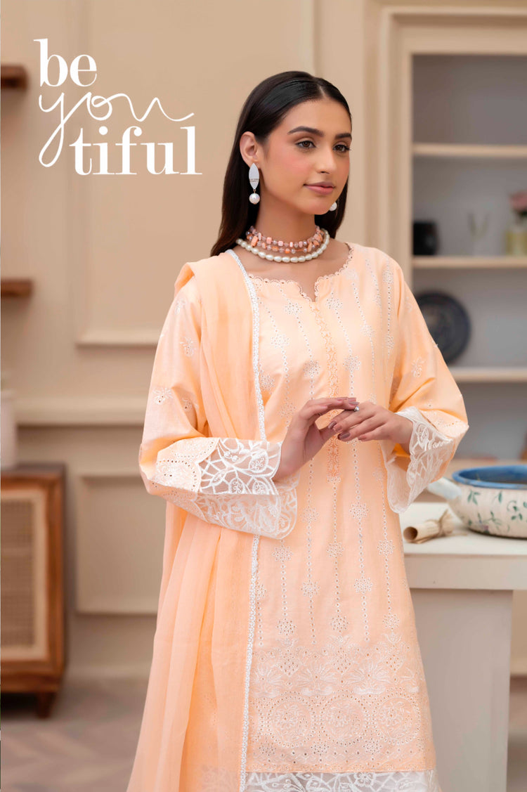 Aliyaa Chikankari Lawn 003- peach