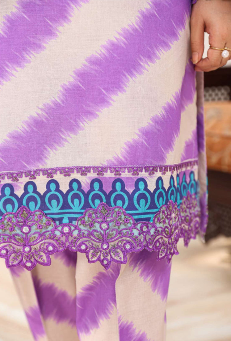 Aghaz-e-Nou Embroidered Lawn- Purple