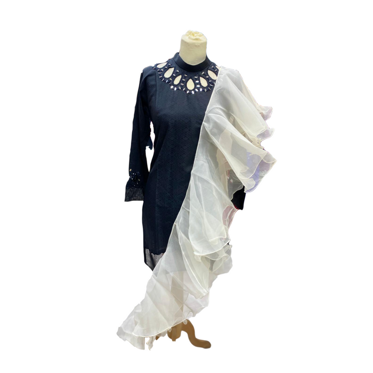 Organza Frill Dupatta - Fatimahs clothing