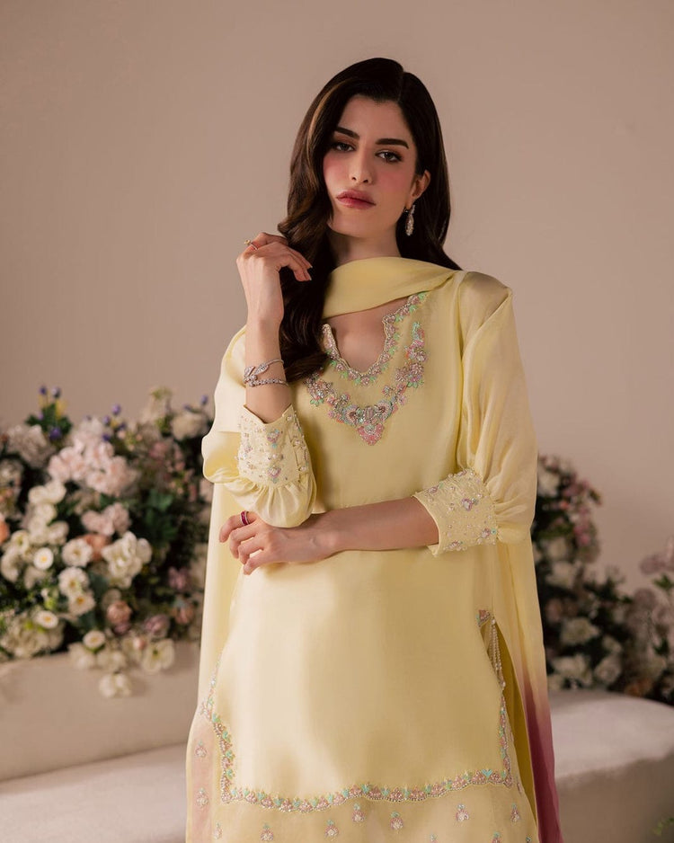 Anouk- Silk- Butter yellow