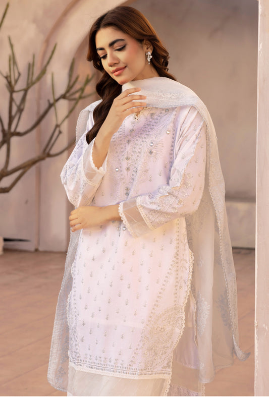 Cross Stitch Luxury Lawn- White