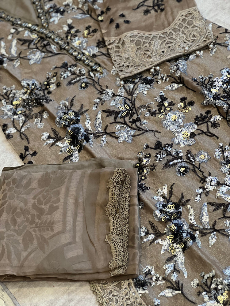 MariaB Inspired organza- taupe
