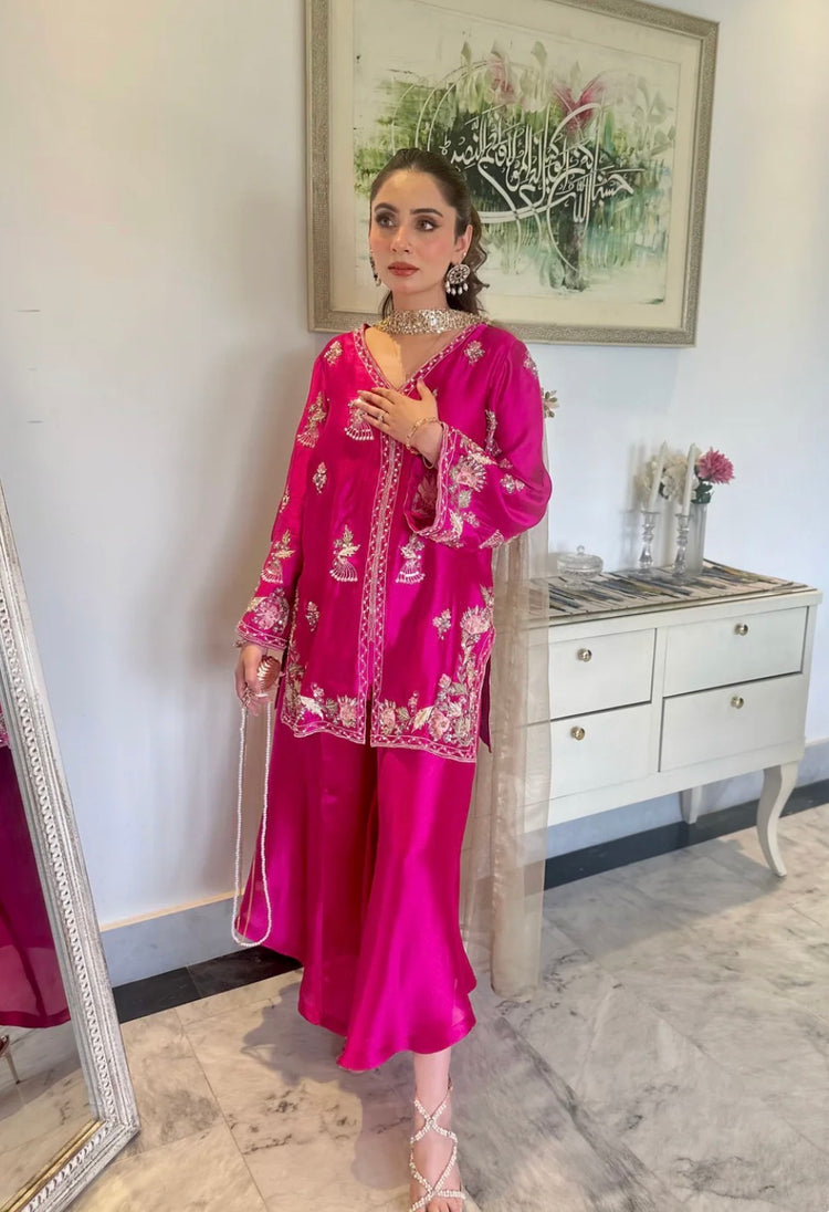 Mahnoor- Pink Festive Silk