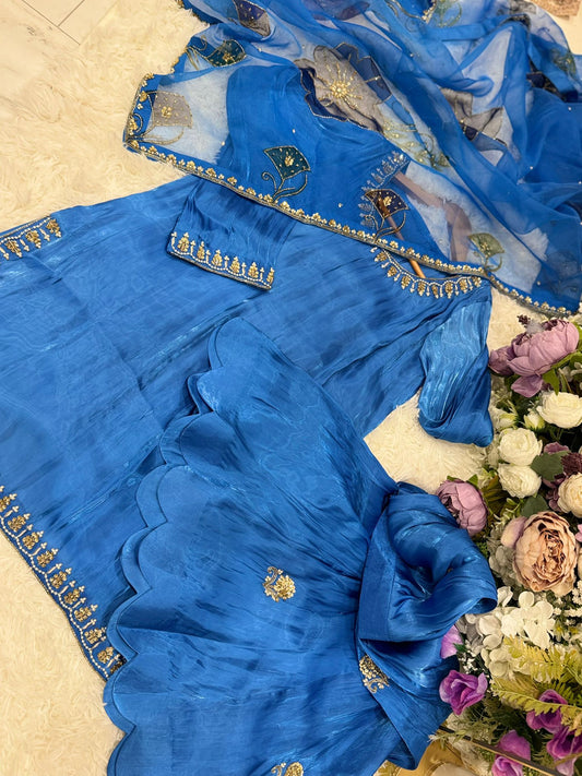 Kaira- Elegant blue 3 piece outfit