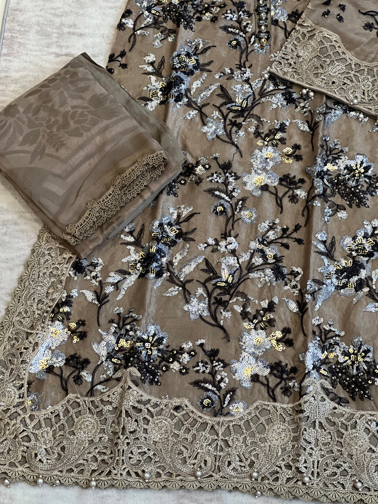 MariaB Inspired organza- taupe