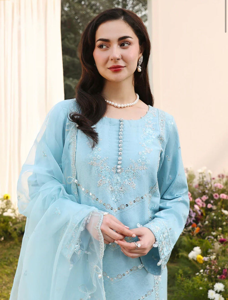 Hania Amir- Eid Edit Ice Blue