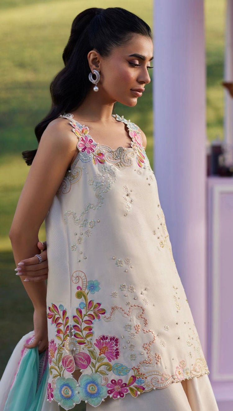 Farah-Embroidered Silk