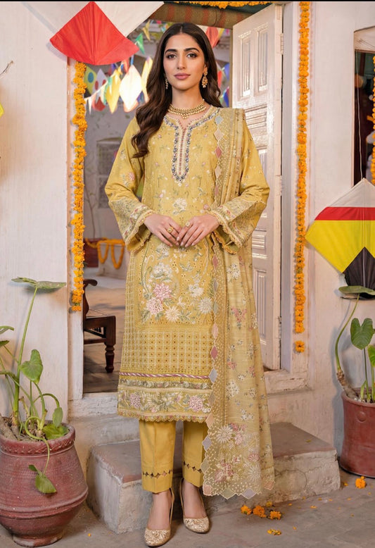 Sajal Aly x Eid Edit- mustard