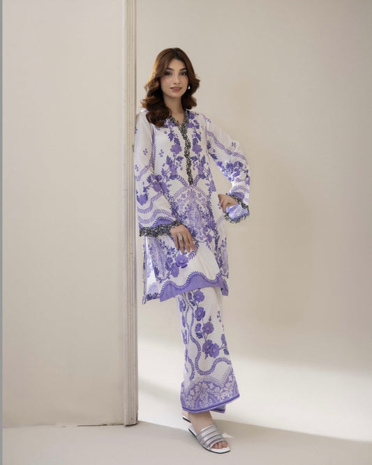 Digital Printed Coords set- Purple