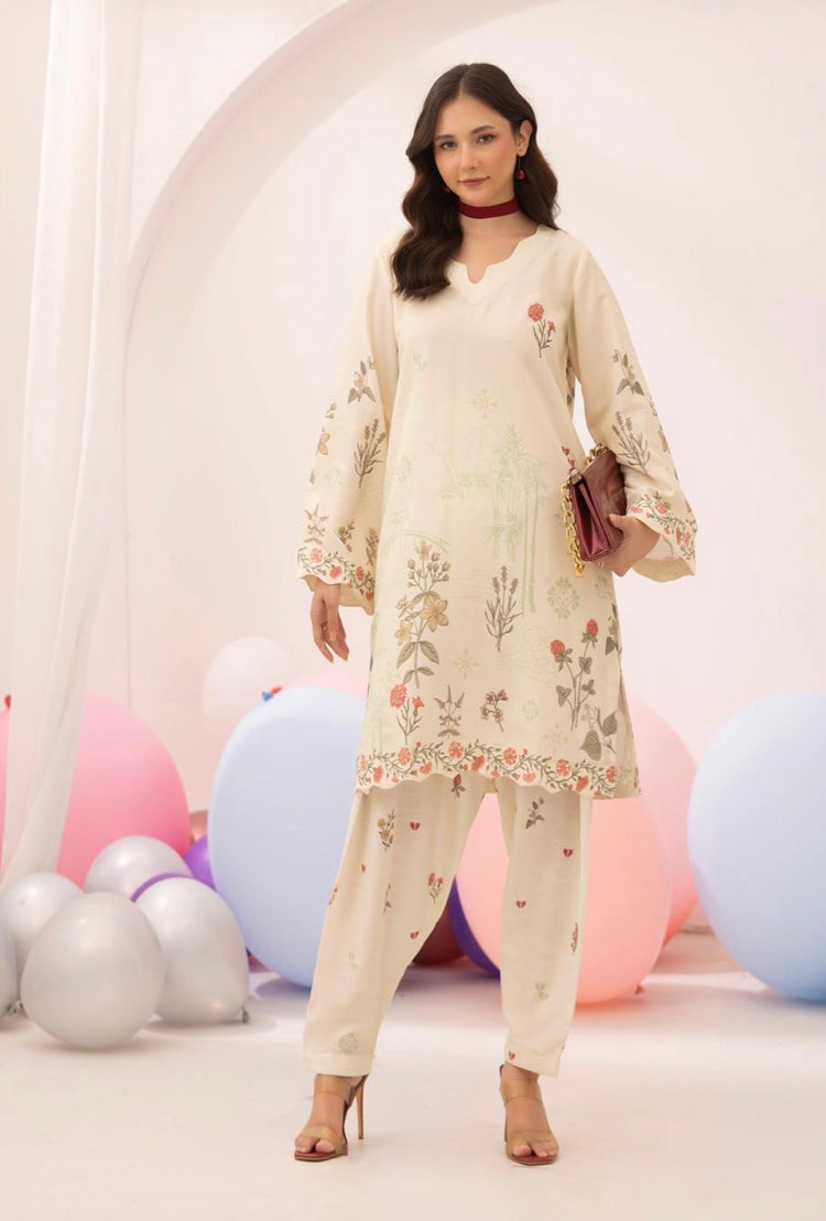 Suffuse Viscose Co Ords- Cream