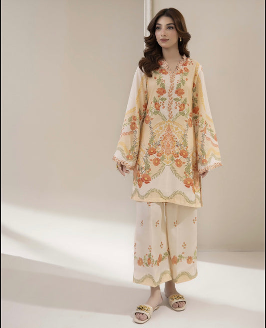 Digital Printed Coords set- Peach