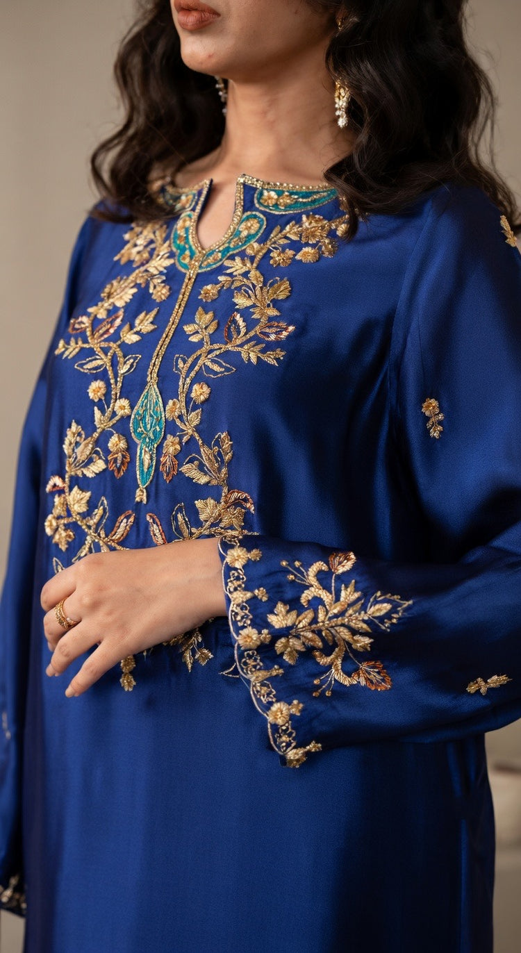 Airah- Royal Blue Silk