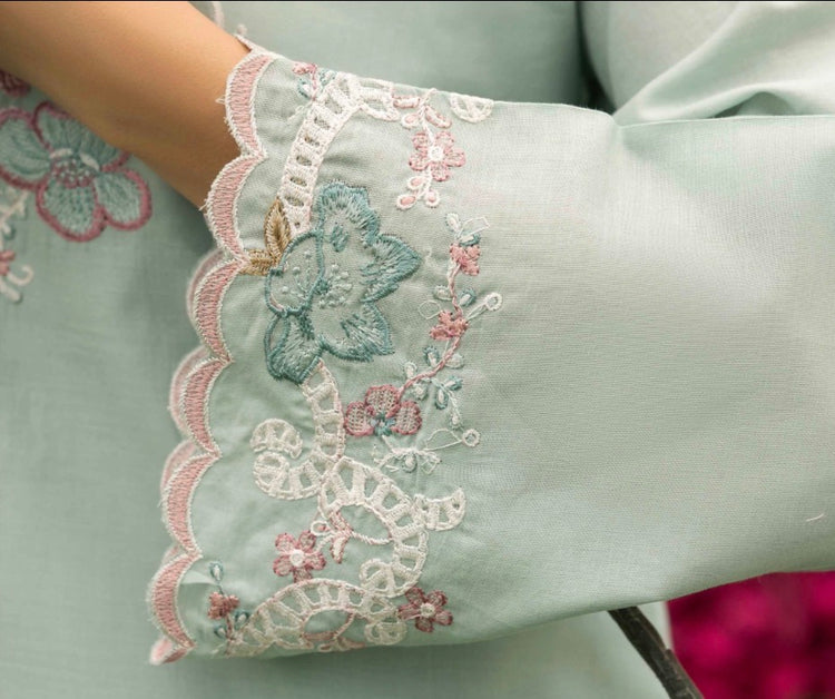 Embroidered Coord Set- green