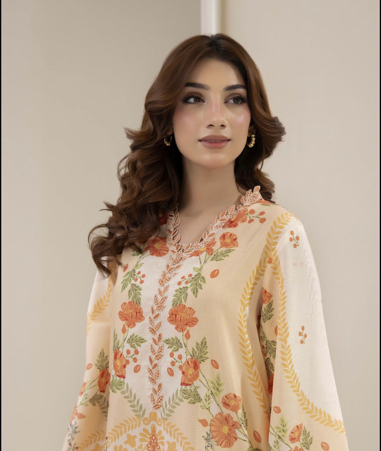 Digital Printed Coords set- Peach