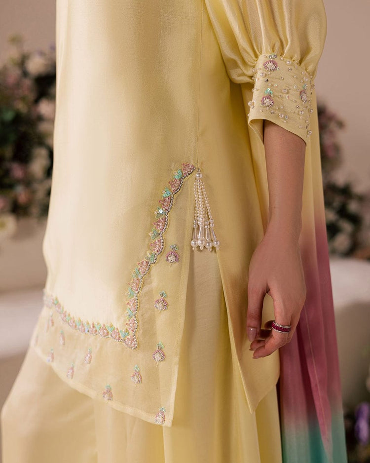 Anouk- Silk- Butter yellow